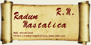 Radun Mastalica vizit kartica